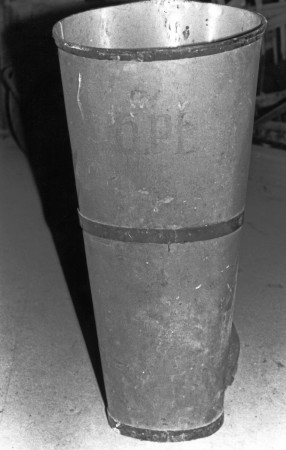 Metallbutte, gr&uuml;n, H&ouml;he 116cm 