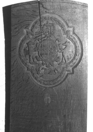 Fassbodenst&uuml;ck, douve de fond, a. 1725, L&auml;nge 187cm, Breite 45,5cm  